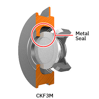 CKF3M has a metal seal.